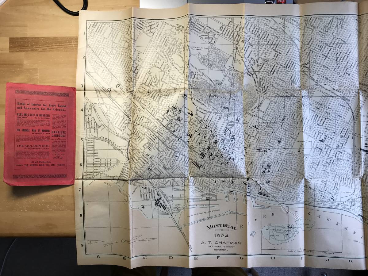 [MAP of the CITY of MONTREAL With INDEX of STREETS and NUMBERED CHART of the]A.T.CHAPMAN 1924 year .* Canada *montoli all 02212