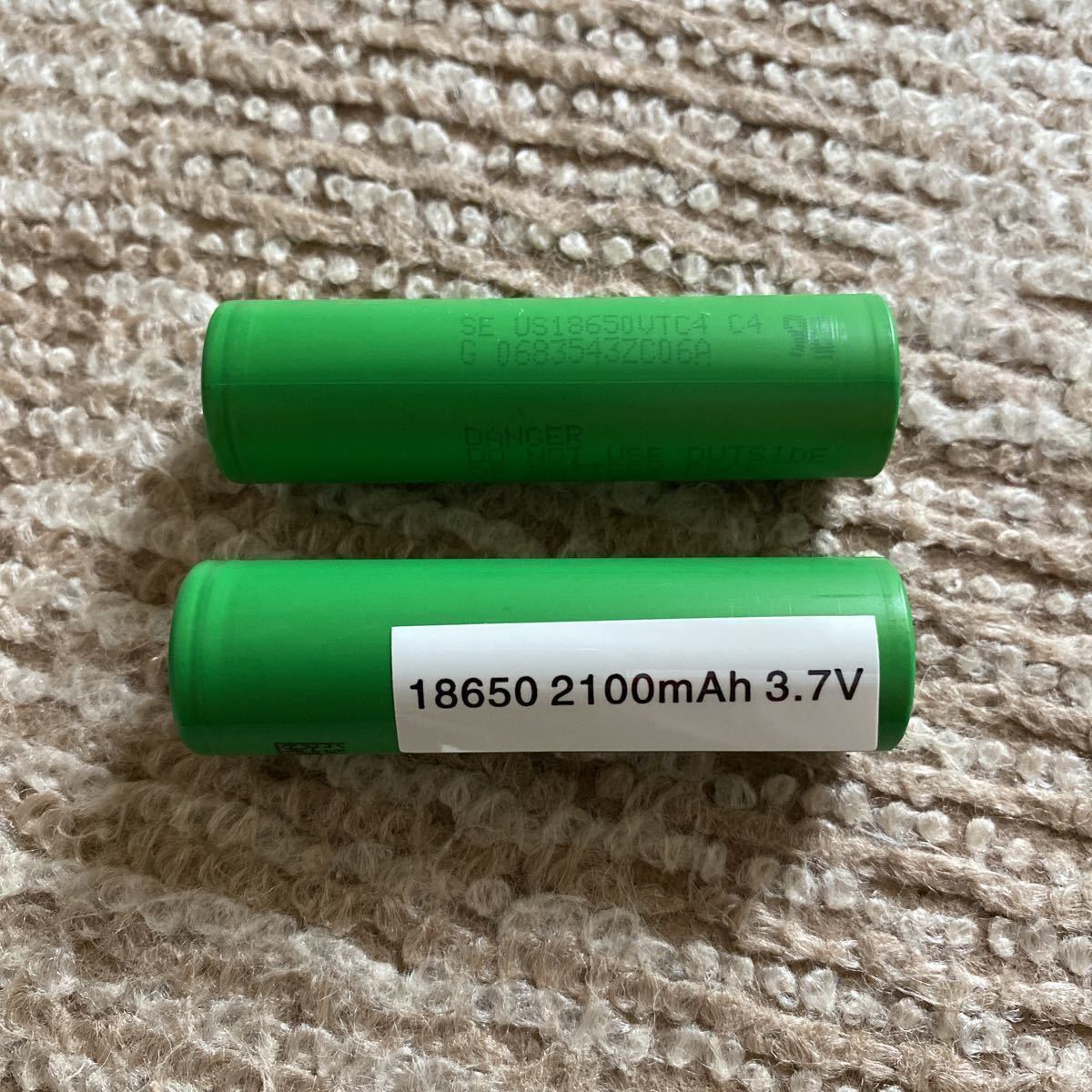 充電池 18650 充電式 バッテリー 2本 新品未使用 送料無料_画像1
