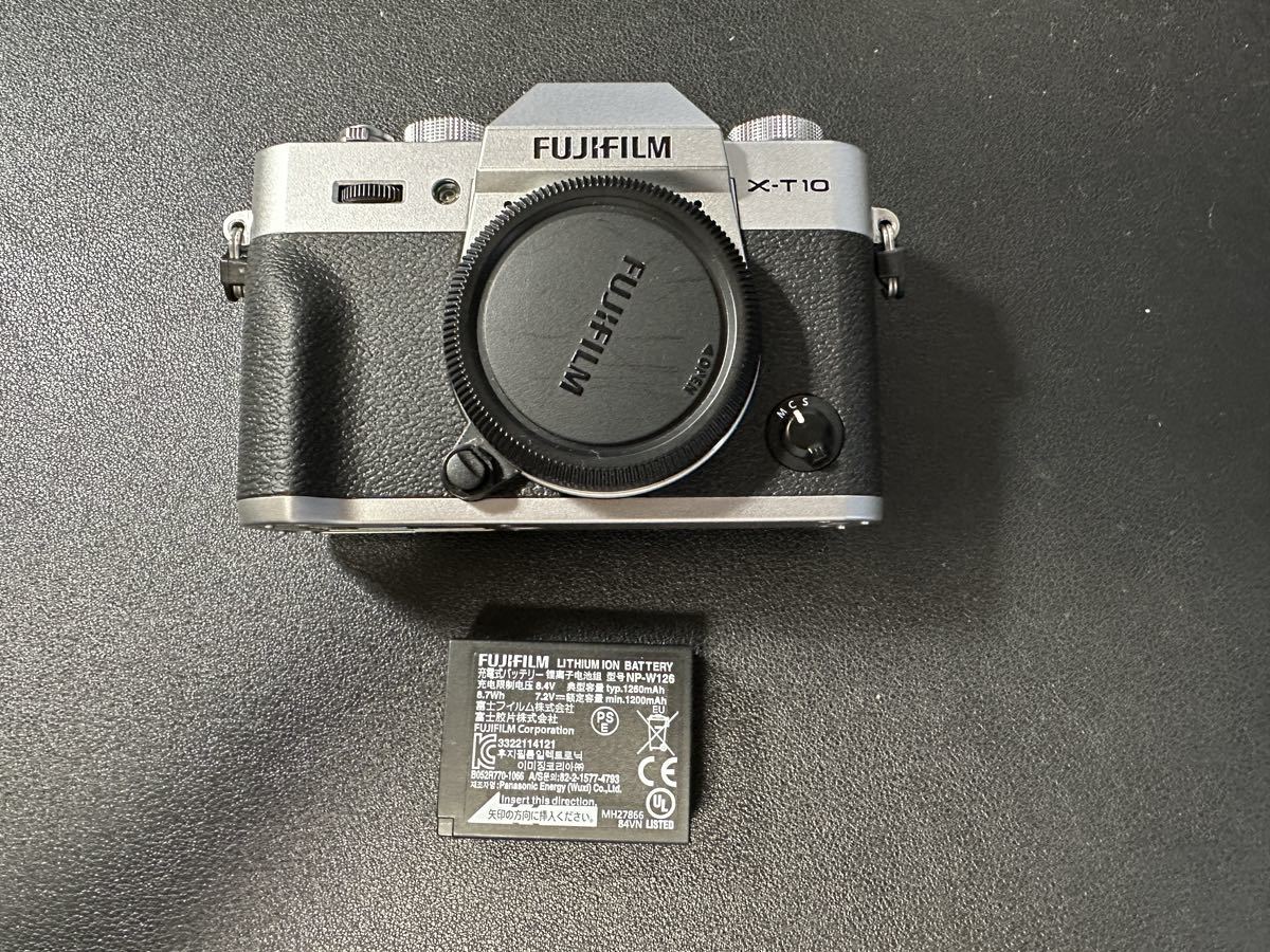 富士フィルム FUJIFILM X-T10 ボディ シルバー ミラーレス一眼 程度良好 1円スタート