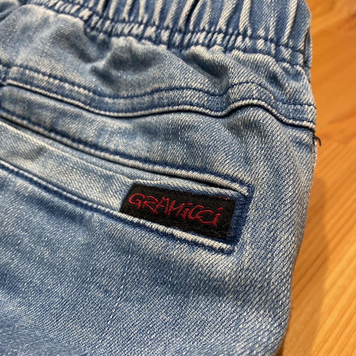 美品 グラミチ × グリップスワニー デニムガーデンパンツ S 美品 グラミチ × グリップスワニー デニムガーデンパンツ S