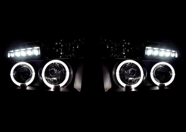 トヨタ タンドラ / セコイア 2WD 4WD 特注日本光軸 ヘッドライト 左右 インナークローム 黒 LED イカリング プロジェクター_画像2