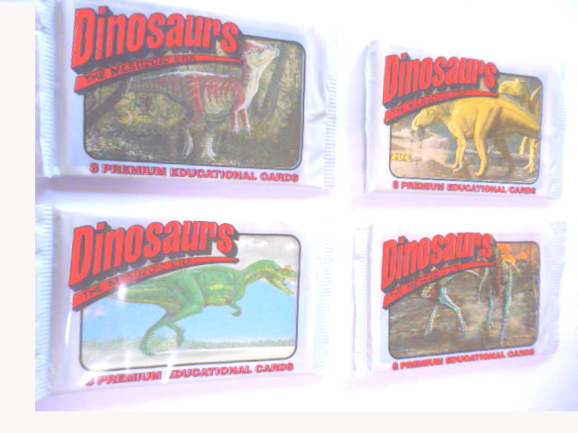 恐竜トレーディングカード　4パックセット　アメリカ製_画像1