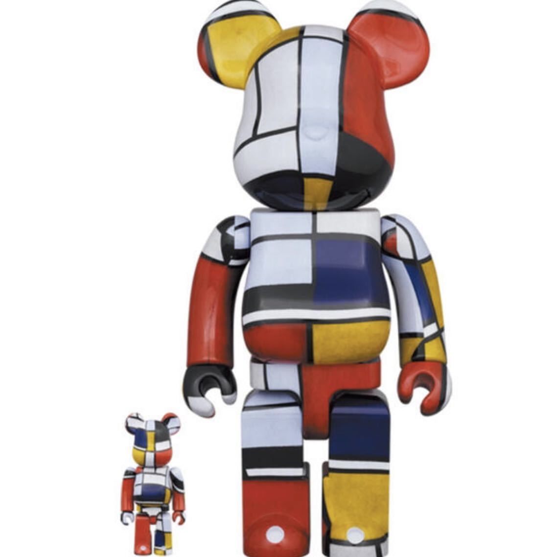 Bearbrick Piet Mondrian 100％ & 400％BE@RBRICK ベアブリック MEDICOM TOY メディコムトイ　ピートモンドリアン_画像1