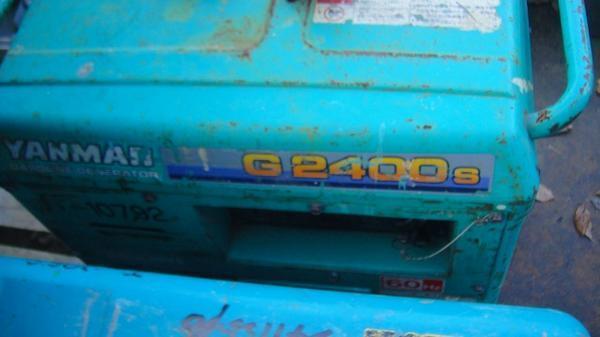 c2A【石2411259有】発電機 ヤンマー G2400S 20アンペア 100V c2A【石2411259有】発電機 ヤンマー G2400S 20アンペア 100V
