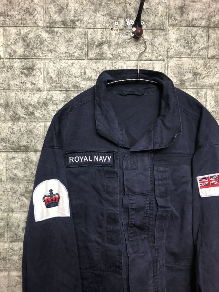 美品 イギリス軍 コンバット ワッペン付き ジップアップ ジャケット