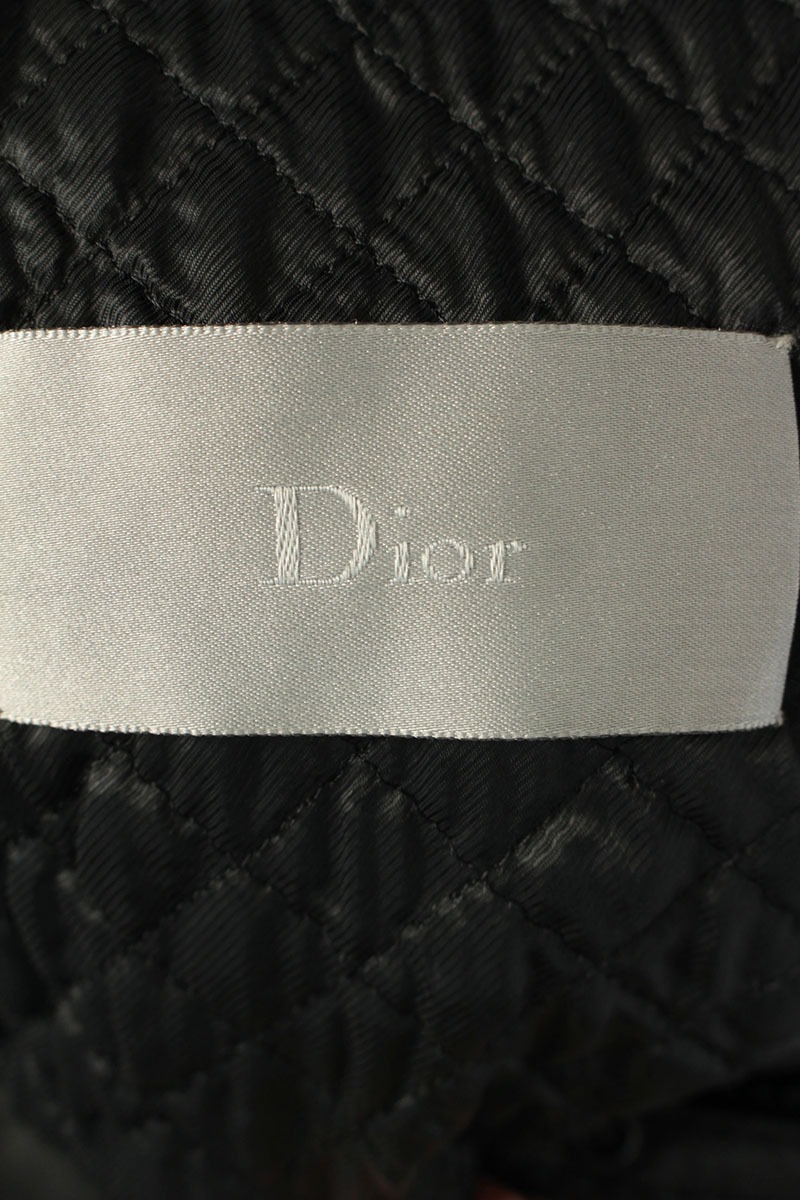 ディオールオム Dior HOMME 05AW Lジップ サイズ:48 ラムスキン裏地キルティングレザージャケット 中古 SB01_画像4