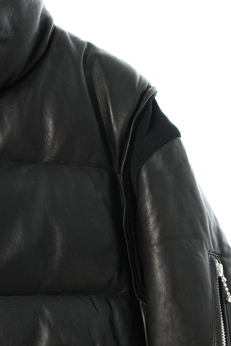 アンダーカバー UNDERCOVER フラグメントデザイン UCZ9209 Down Jacket サイズ:3 30周年レザーダウンジャケット　中古 SB01_画像4