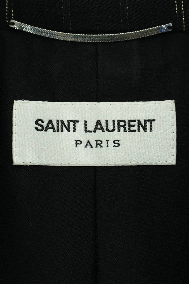 サンローランパリ SAINT LAURENT PARIS 680069 Y1E55 サイズ:44 ピンストライプフィットシングルブレストスーツ　中古 SB01_画像4