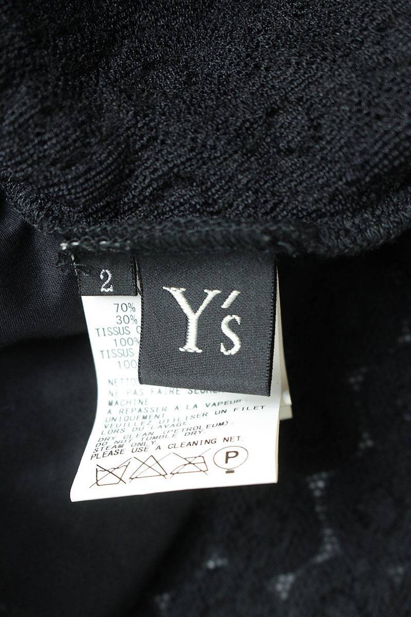 ワイズ Y's YQ-T19-861 サイズ:2 サークル柄ドレープネックカーディガン　中古 BS99_画像3