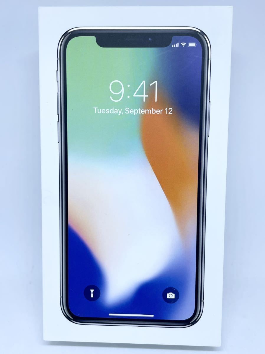 日本製/今治産 iPhoneX 64gb silver シルバー SIMフリー - 通販 