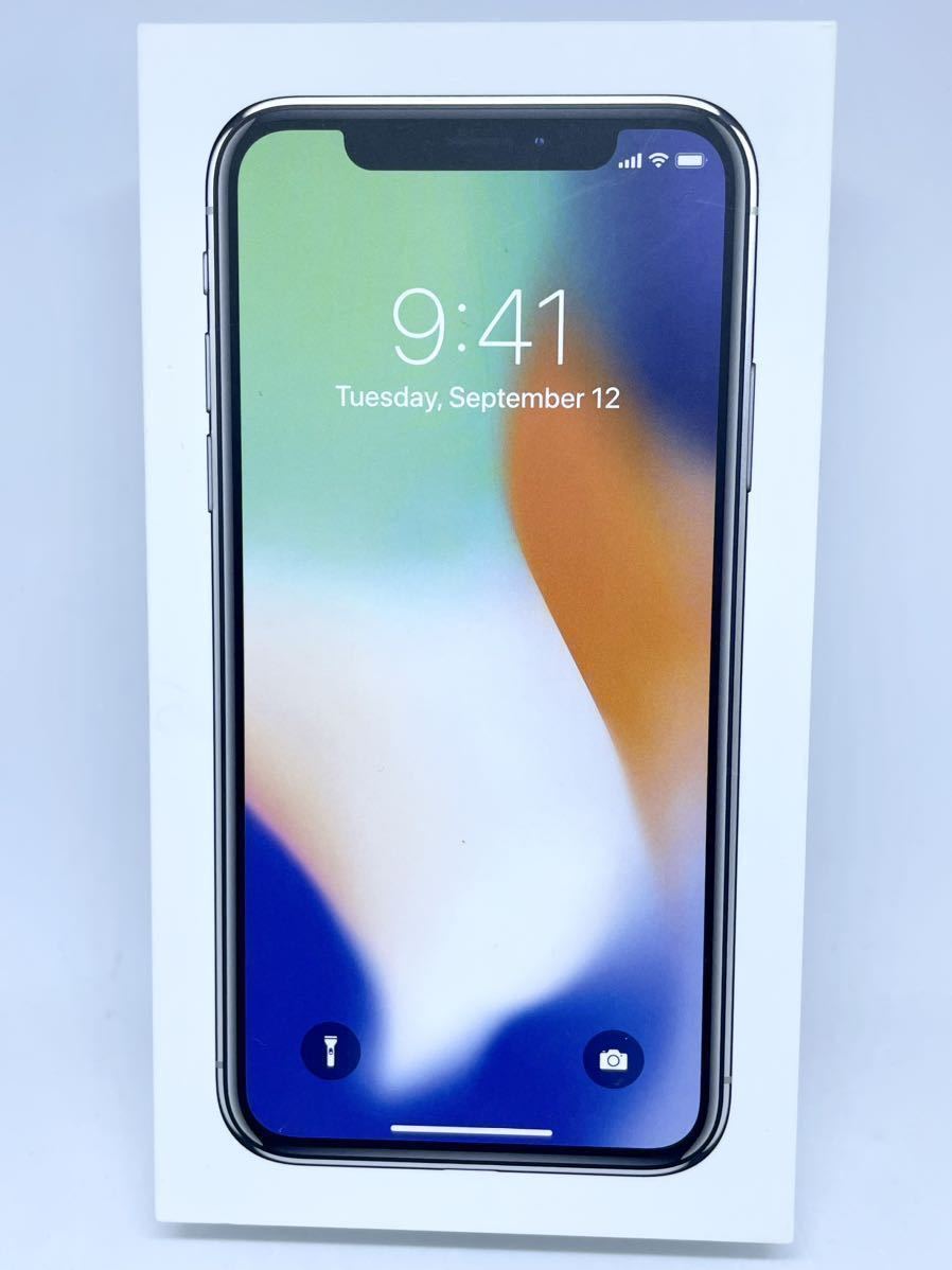 iPhone X 64GB SILVER Apple SIMロック解除-