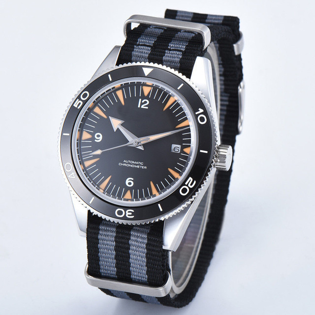 Corgeut 41 ミリメートル滅菌ダイヤル高級サファイアクリスタル黒セラミックベゼル自動日付メンズ腕時計