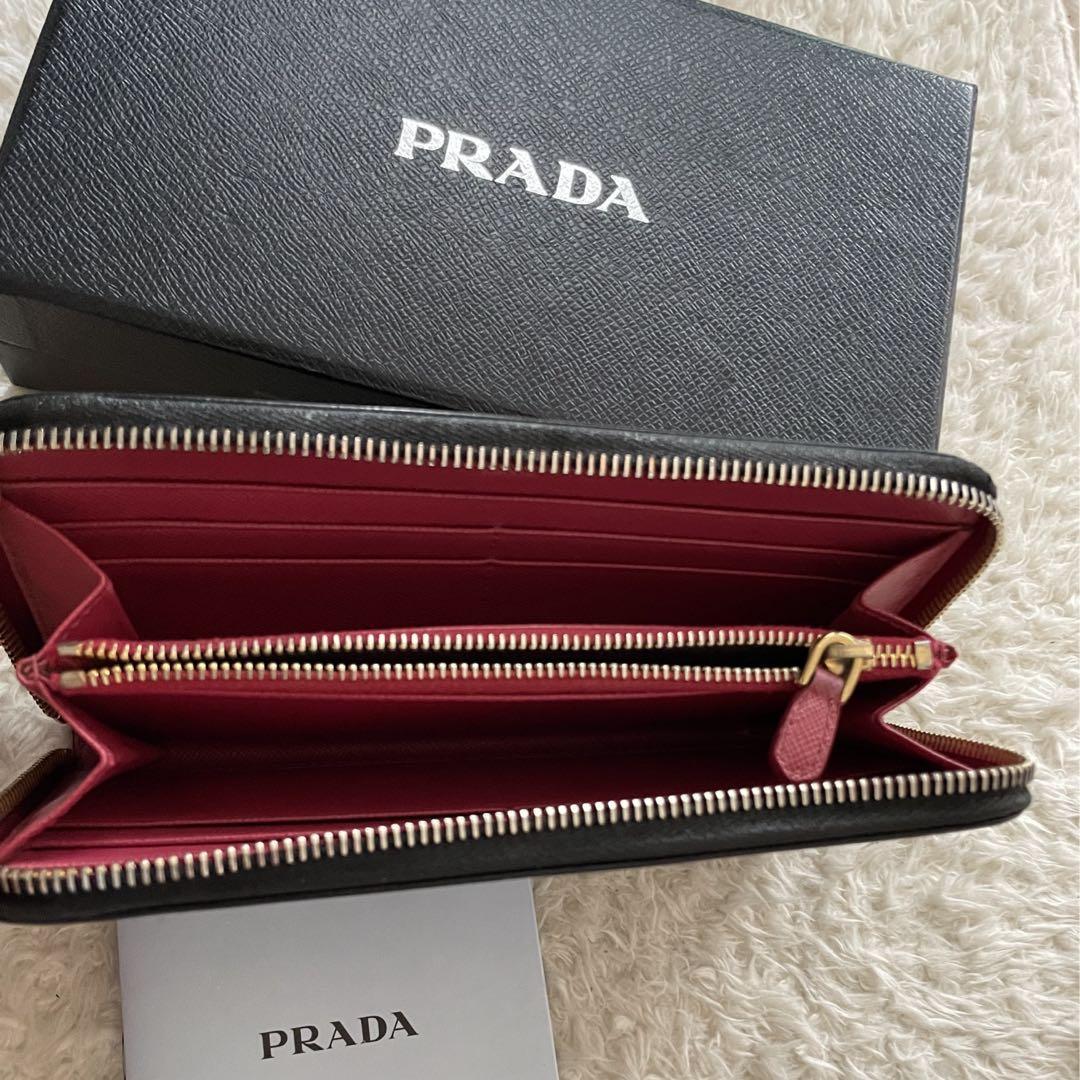 美品】164 PRADA プラダ ラウンドファスナー 長財布|Yahoo 美品】164 PRADA プラダ ラウンドファスナー 長財布|Yahoo