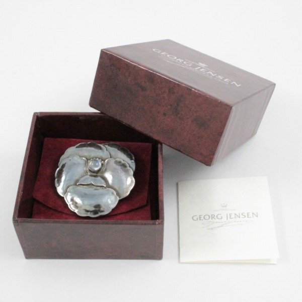 新品 正規品 美品 ジョージジェンセン ブローチ パンジー ムーン