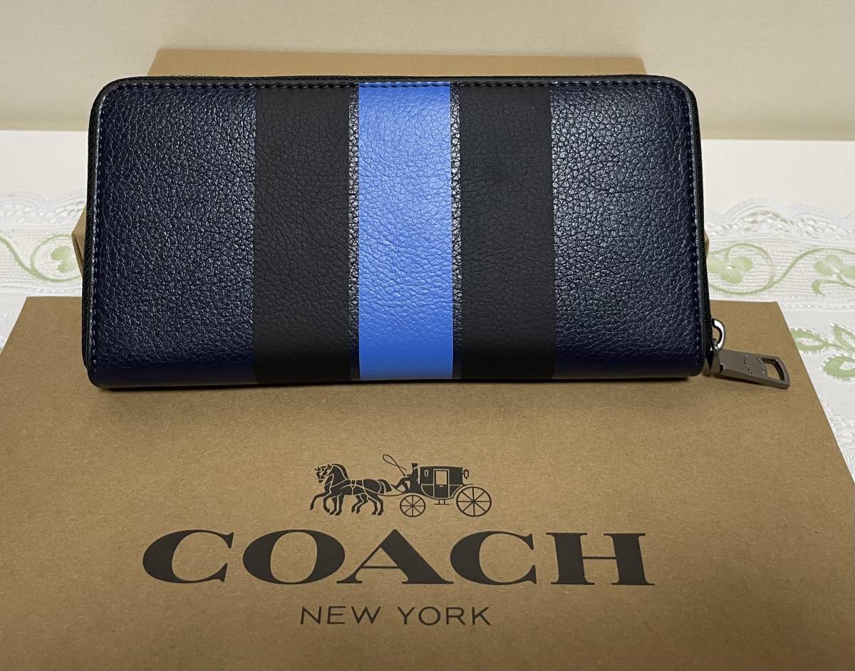 倉 COACH コーチ レザー ブラック 黒 長財布 メンズ 新品未使用 064