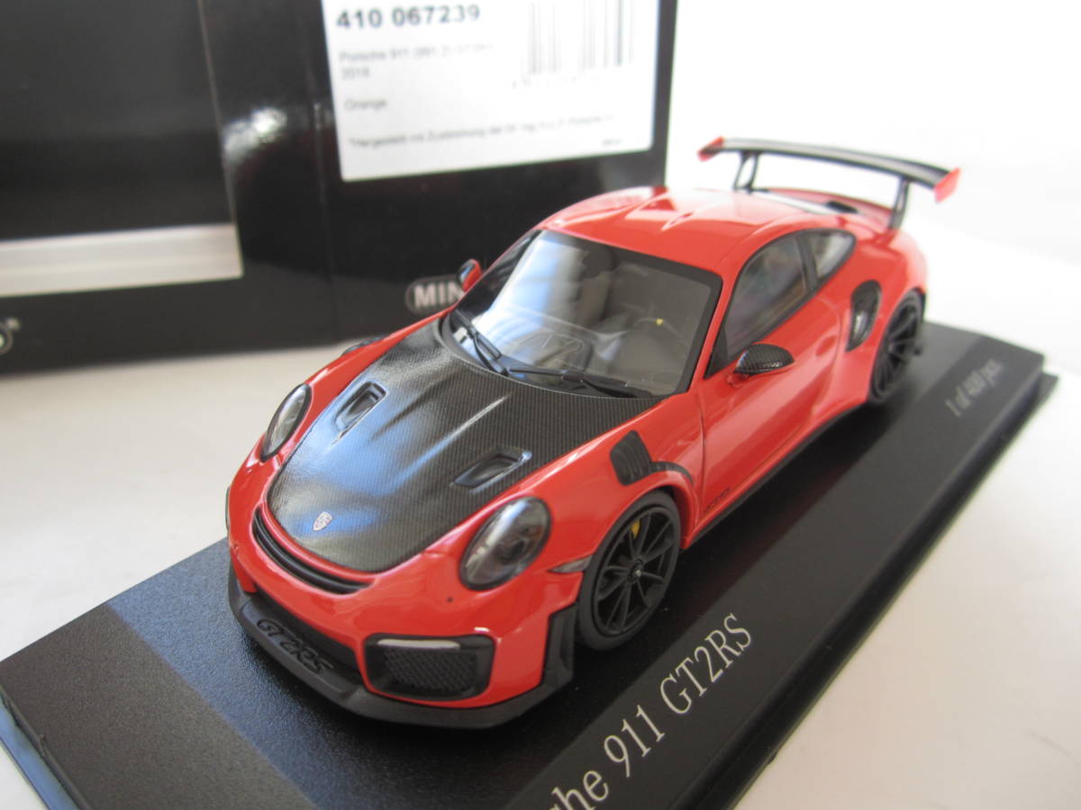 即決 PMA ミニチャンプス 400台限定 1/43 ポルシェ 911 （991.2） GT2 RS 2018年 オレンジ_画像3