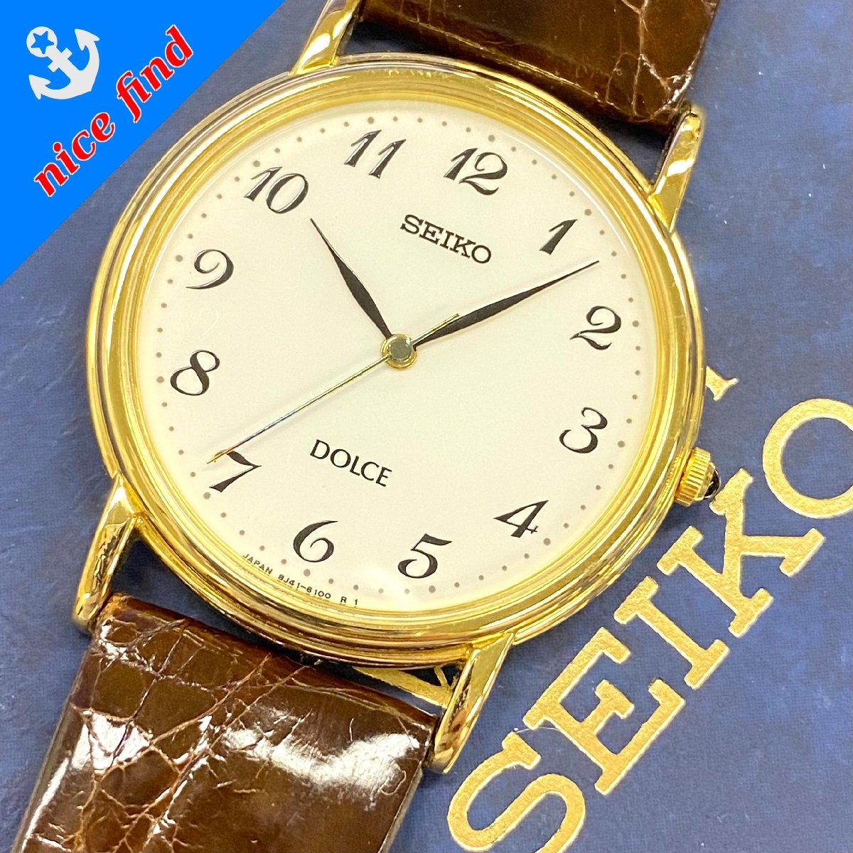 定番のお歳暮&冬ギフト 美品 セイコー ドルチェ 8J41-6060 18KT