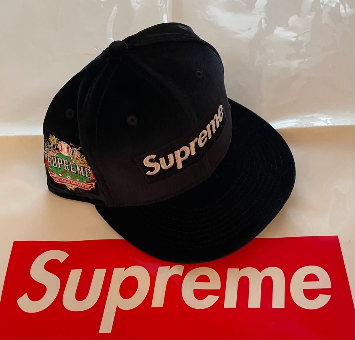 Supreme Velour Box Logo New Era シュプリーム  ベロア ボックス ロゴ ニュー エラ 