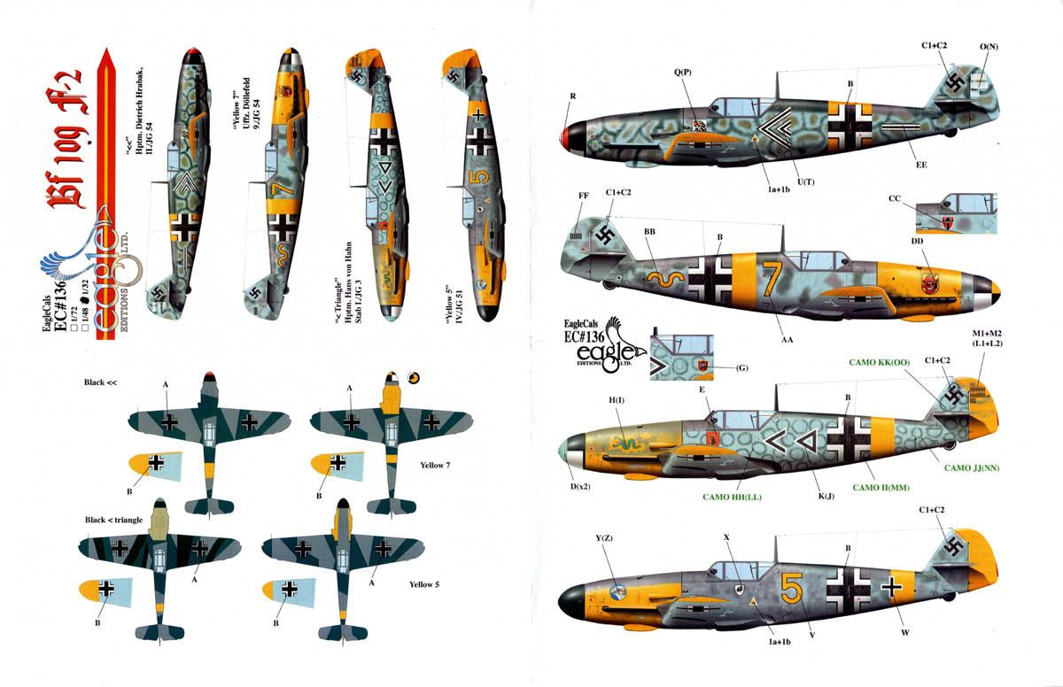 【送料無料：デカール】 Eagle Edition 32 EC136 Bf109 F2_画像1