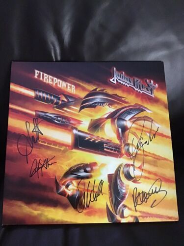 vinyl　records-　Judas　海外　New　All　By　Signed　Members.　Priest-　即決　Firepower-　Band