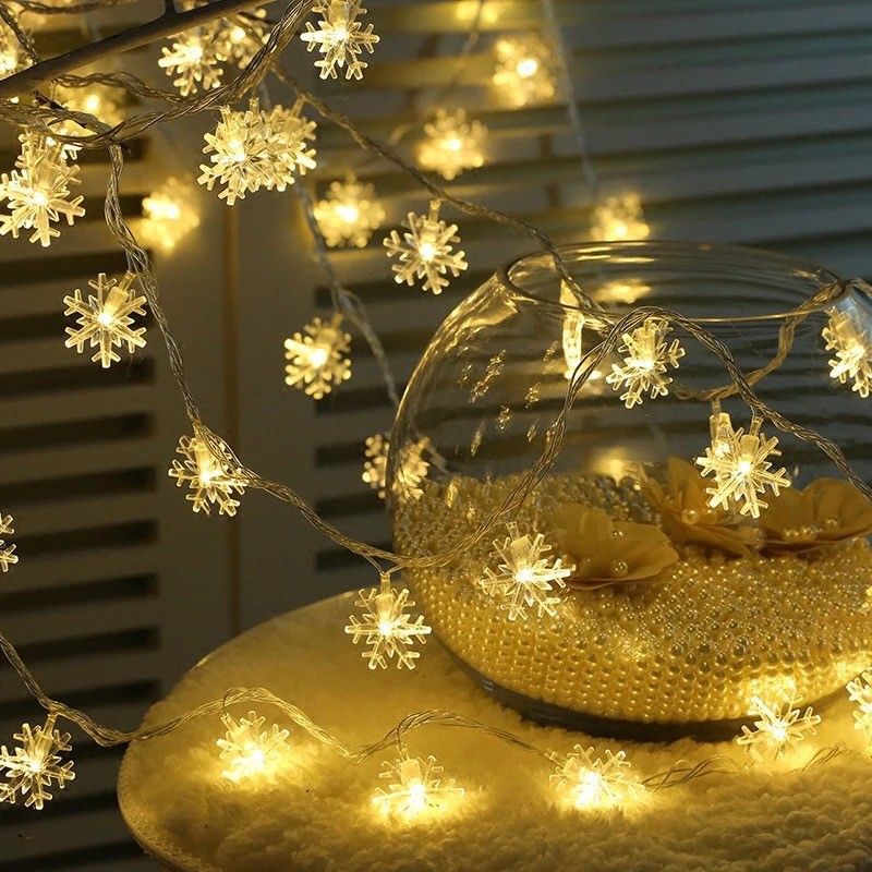 【雪の結晶/暖色】クリスマス　オーナメント　イルミネーション　ライト　屋外　LED