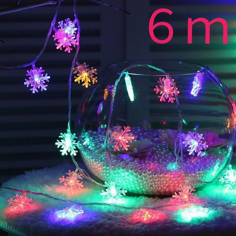 【雪の結晶/カラフル】クリスマス　オーナメント　イルミネーション　ライト　屋外　LED
