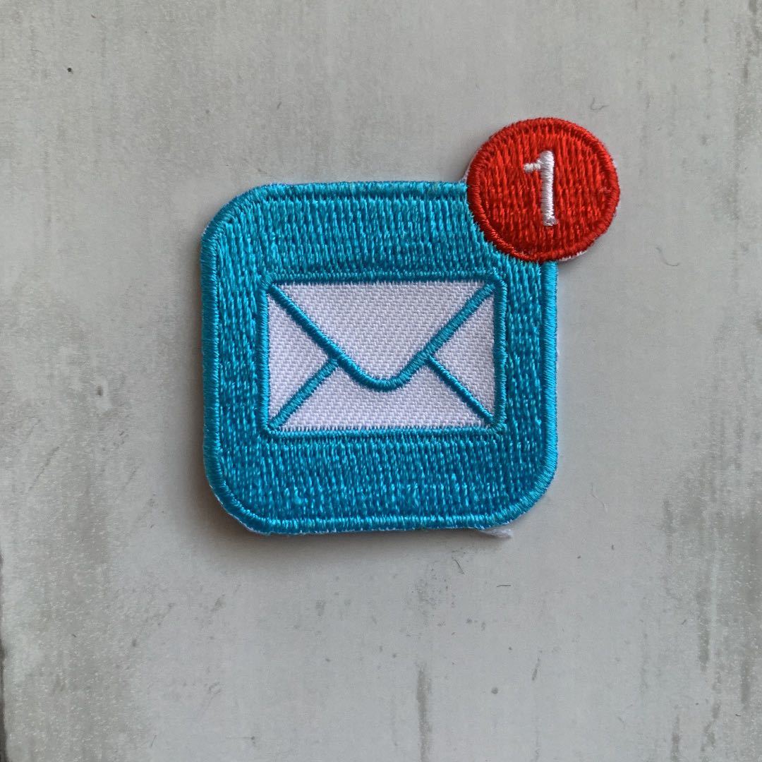 ヤフオク! - 【ワッペン1枚】新着メール☆刺繍アイロンワッペン