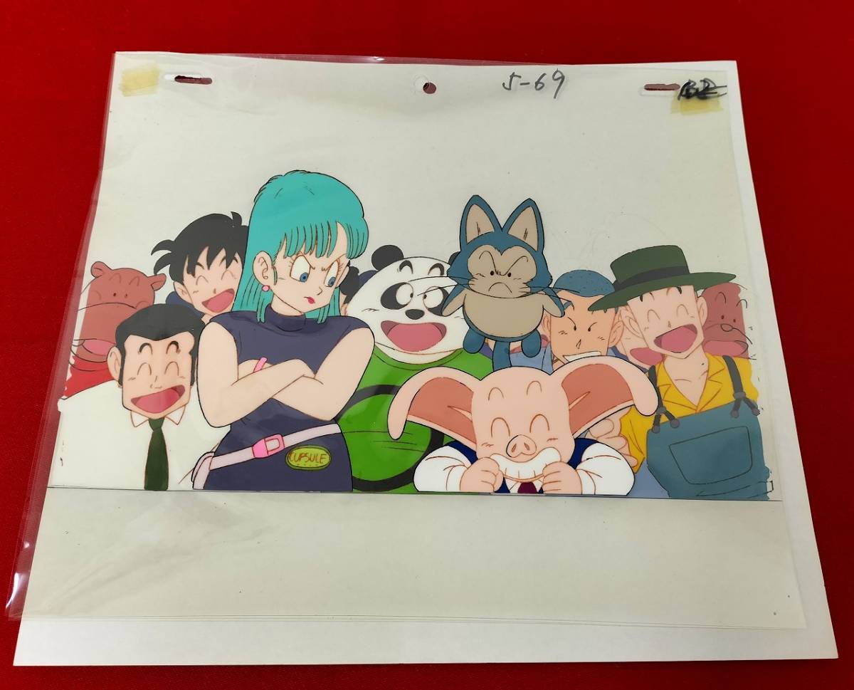 織り柄チェック ドラゴンボールセル画 ブルマ・亀仙人・ウーロン