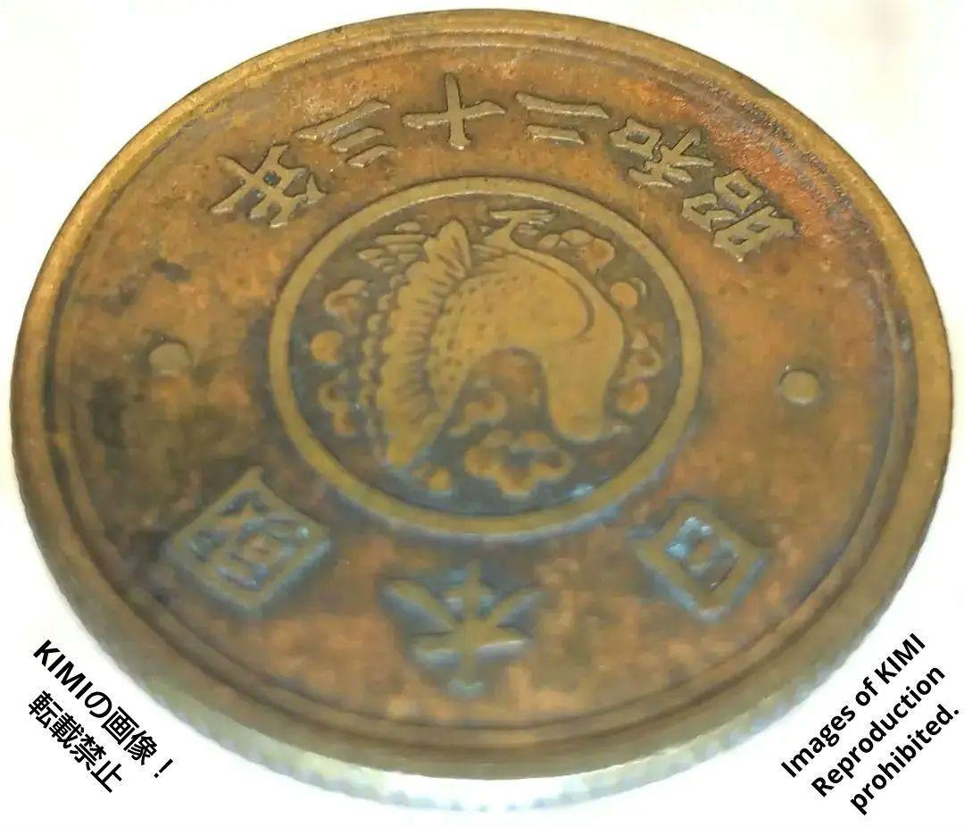 五円黄銅貨　直径22.0mm　昭和23年1948年　無孔　国会議事堂　鳩　梅花　黄銅_画像10
