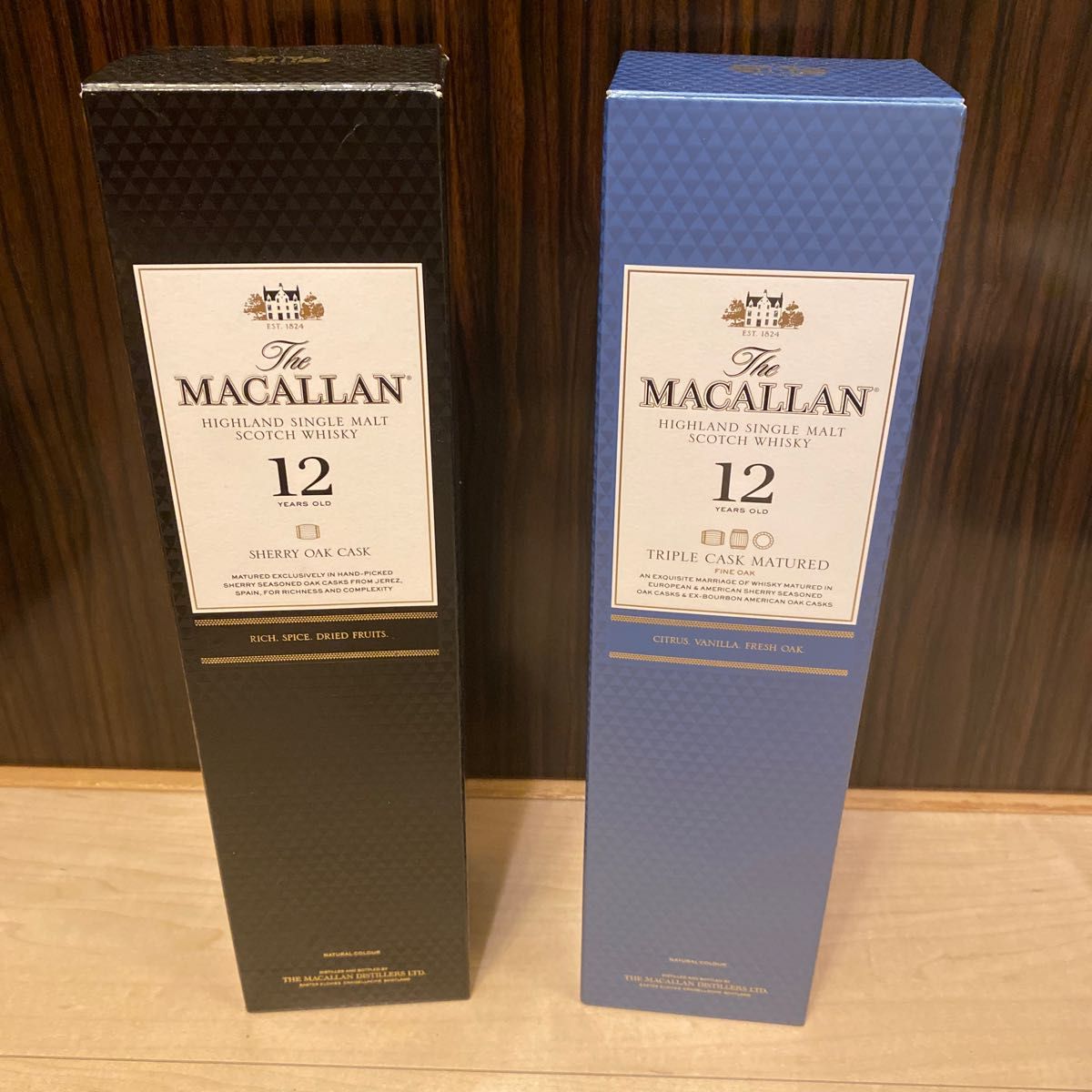 ザ・マッカラン 12年 シェリーオーク と リプルカスク 700ml 2本セット