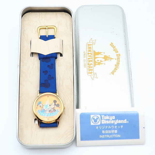 ディズニー　ミッキー＆ドナルド　TDL16周年記念腕時計　3000個限定　東京ディズニーランド　1999年4月15日　未使用_画像4