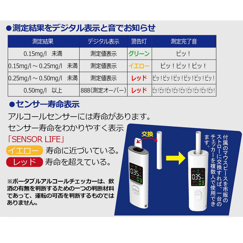 hiro* corporation [48 piece set ] alcohol checker portable approximately 20 second measurement detector concentration measurement digital display several person possible HDL-J8 ht