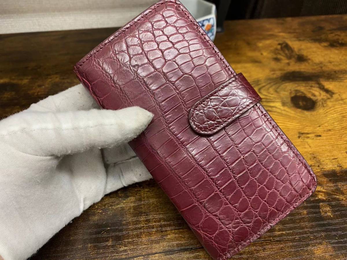 店内限界値引き中&セルフラッピング無料 本クロコダイル革 JRA認定