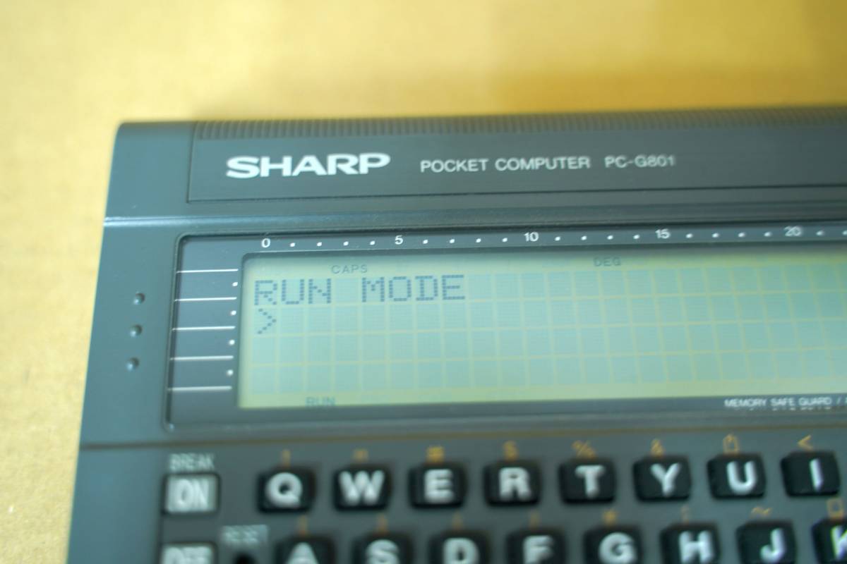 【簡易動作確認済】 SHARP シャープ ポケットコンピュータ PC-G801 ハードカバー付 ポケコン A11/24-5_画像7