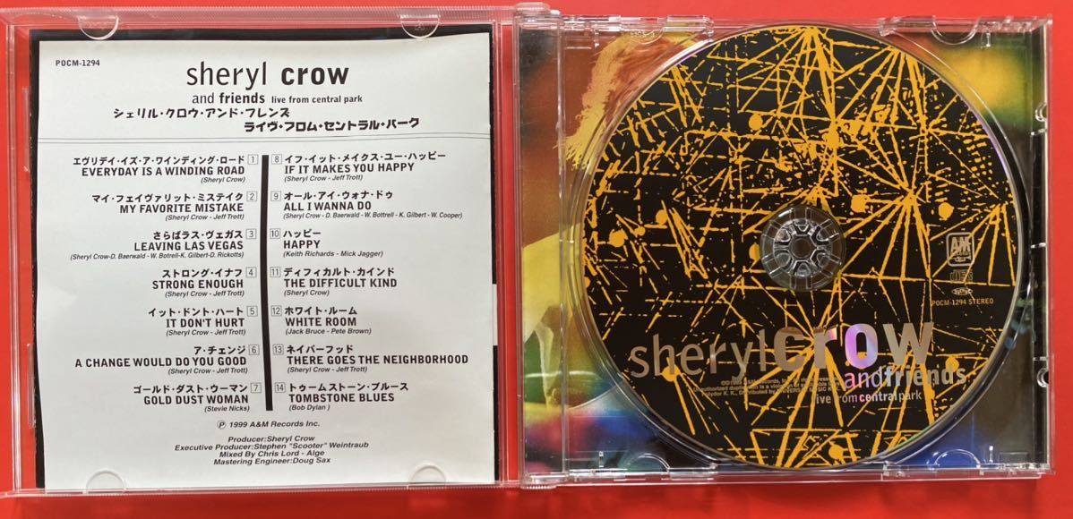 【美品CD】シェリル・クロウ「LIVE FROM CENTRAL PARK」SHERYL CROW 国内盤 キース・リチャーズ, エリック・クラプトン [09200290]_画像4