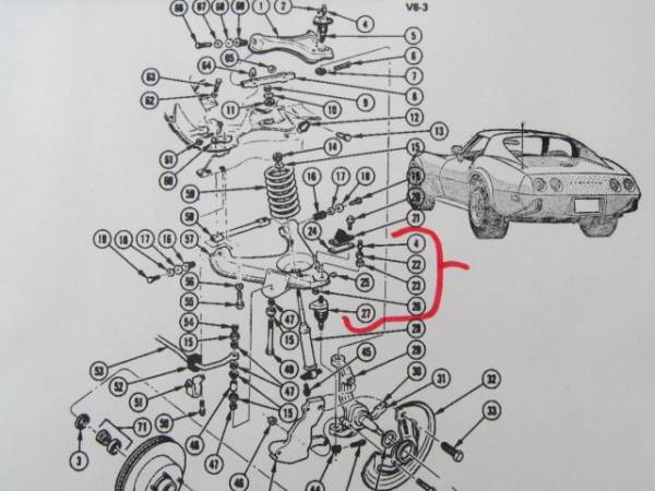 63-82y Corvette C2C3 нижний рычаг шаровое соединение lower arm подвеска 2 шт. комплект 