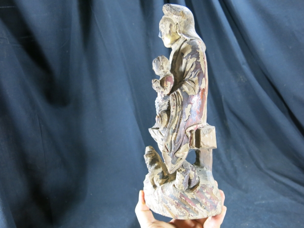 A　聖母子像　キリスト教　景教　中国　清時代　大珍品_画像4