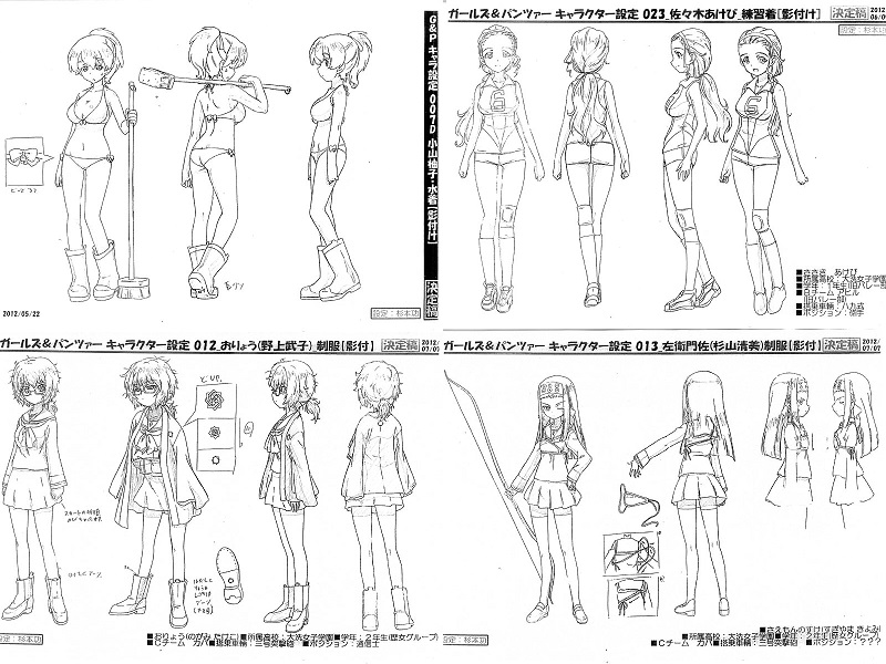 ①ガールズ＆パンツァー　ガルパン　ガールズアンドパンツァー　製作用資料　設定資料_画像2