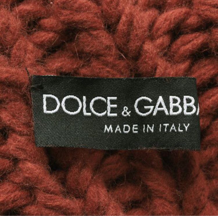 [ beautiful goods ] Dolce & Gabbana high‐necked cable knitted sweater 48 Dolce&Gabbana 