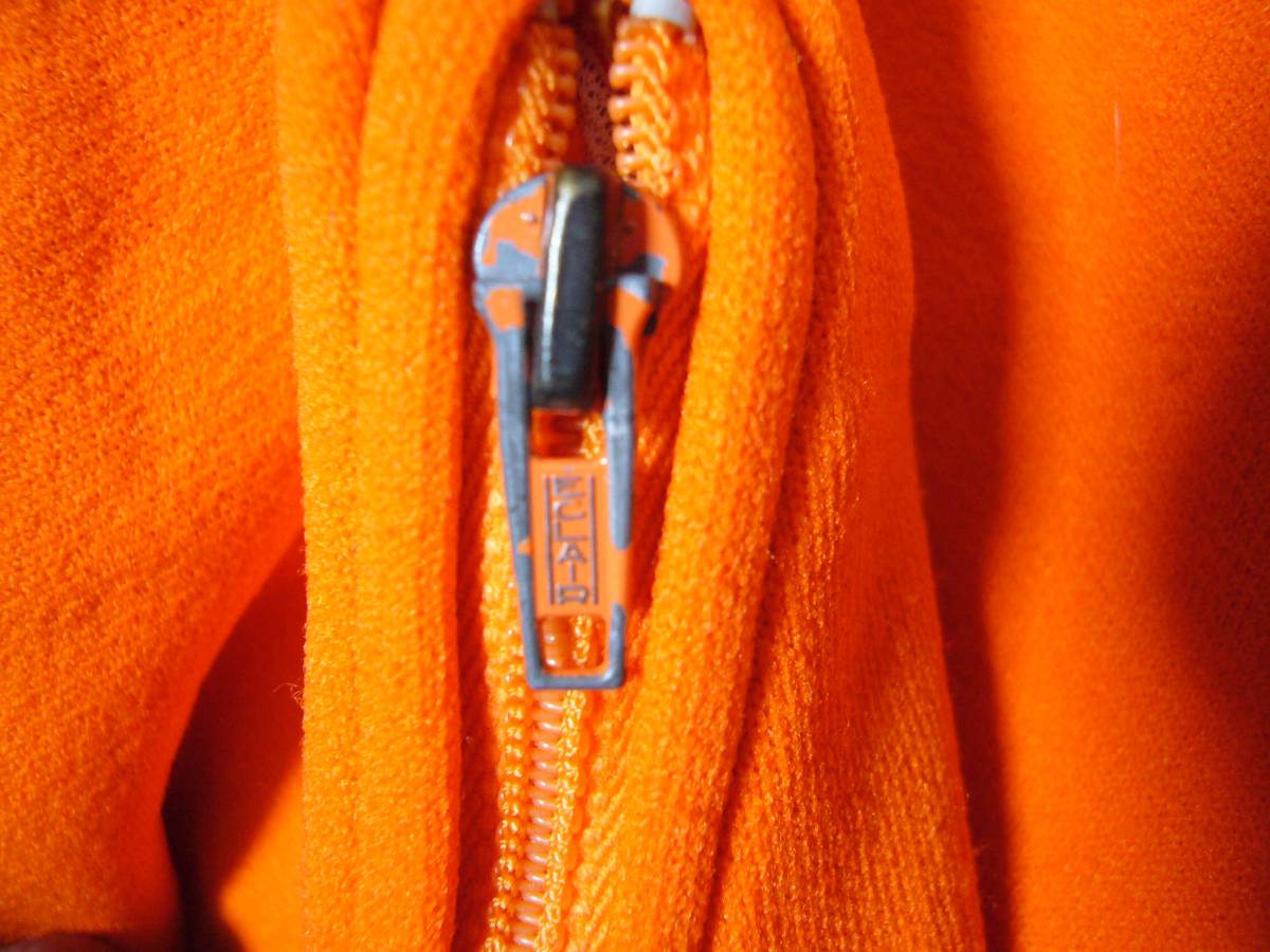 アディダス 70’ｓフランスVENTEX製デカロゴビンテージジャージパーカー　橙×紺S～M_画像5
