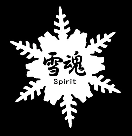★千円以上送料0★(20cm) 【雪魂-Spirit】スノーボード・スノボ・カー・車用にも、ステッカーDC2_画像1