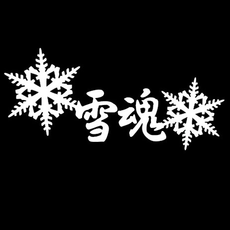 ★千円以上送料0★(20cm) 【雪魂】スノーボード・スノボ・カー・車用にも、ステッカーDC2_画像2