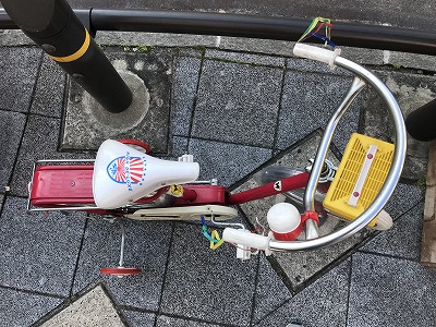 デッドストック 昭和 幼児 BLACK CAT 自転車 レトロ ２台セット NAKAYOSI 光自転車_組み立て完成例