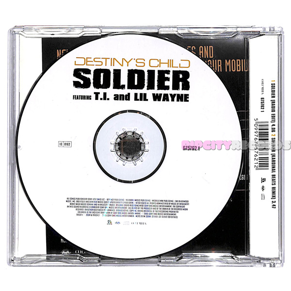 【CDS/010】DESTINY'S CHILD /SOLDIER feat. T.I. and LIL WAYNE #UK1_画像2