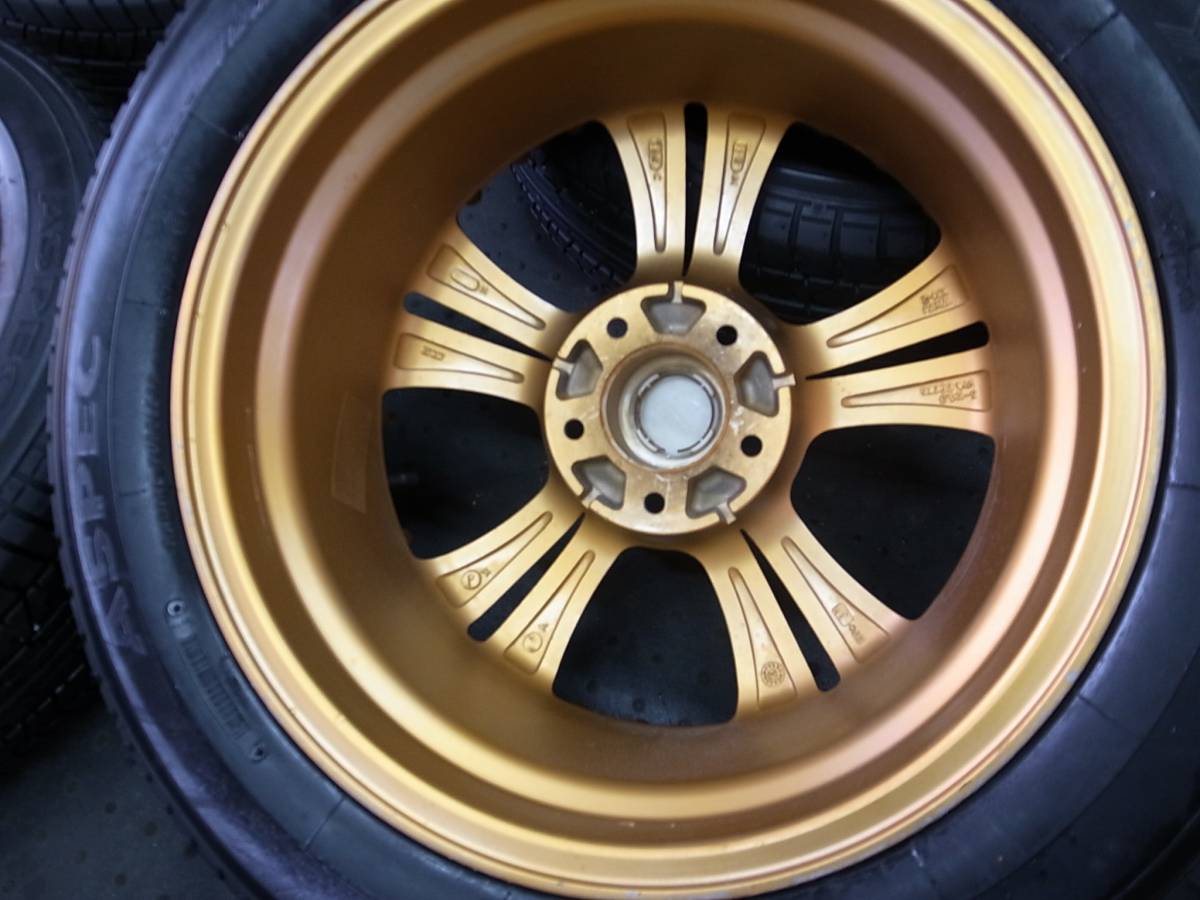 ☆アルファード　ヴェルファイア☆ゴールドホイール　塗装済み　17×7.0J　＋38　114.3×5穴　215/60R17　ヨコハマ_画像10