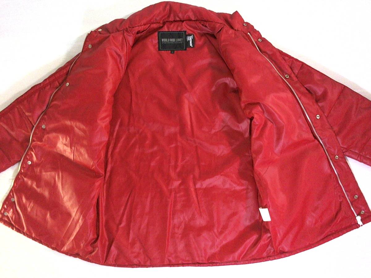 * World Wide Love [WORLD WIDE LOVE!] Zip up cotton inside jacket red red 1 DUPONT Thermo lite PLUS