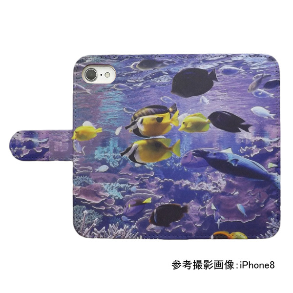 iPhone14 Pro Max　スマホケース 手帳型 プリントケース 魚 海 サンゴ 熱帯魚 海水魚 きれい カラフル_画像2