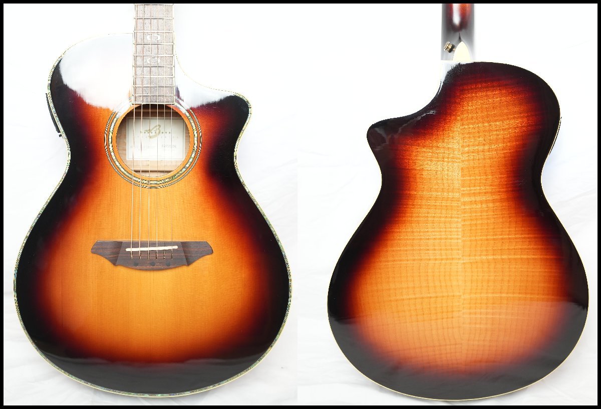 ★Breedlove★AC25/SF PLUS Sunburst トップバック単板モデル 状態良好 2007年製 ブリードラブ エレアコ★_画像1