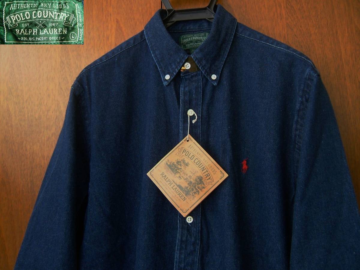 ポロカントリー ラルフローレン POLO COUNTRY RALPH LAUREN デニムシャツ 長袖シャツ_画像1