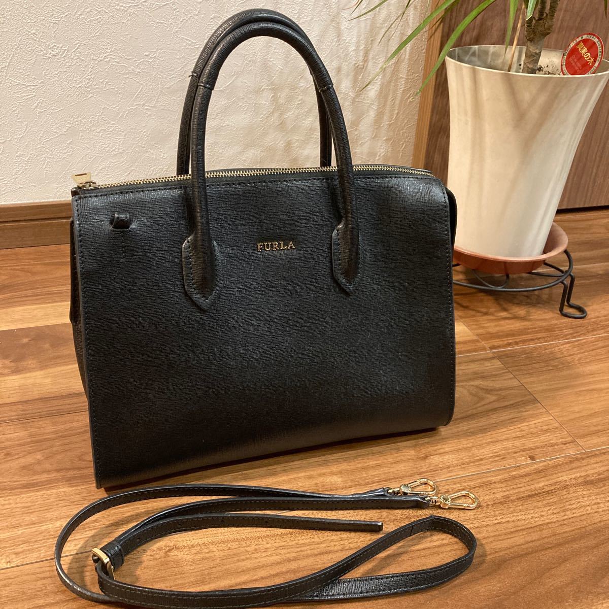 極美品】FURLA フルラ 2way ショルダーバッグ サフィアーノ レザー